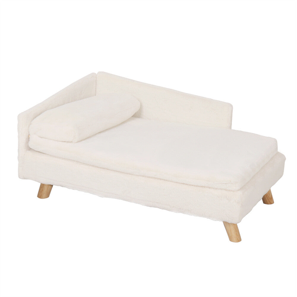 Pet Sofa Bed Snuggle Lounge Elevated Dog Cat Bed W/ Cushion for Small/Medium Pet
