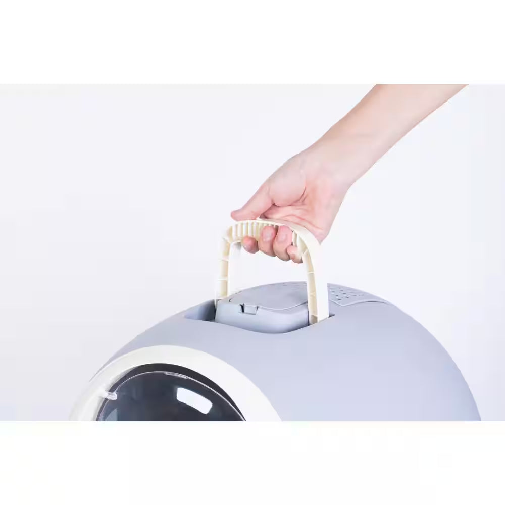 Fully Enclosed Hooded Litter Pan with Front Entry Odor Close Door, Cat Litter Scoop Included