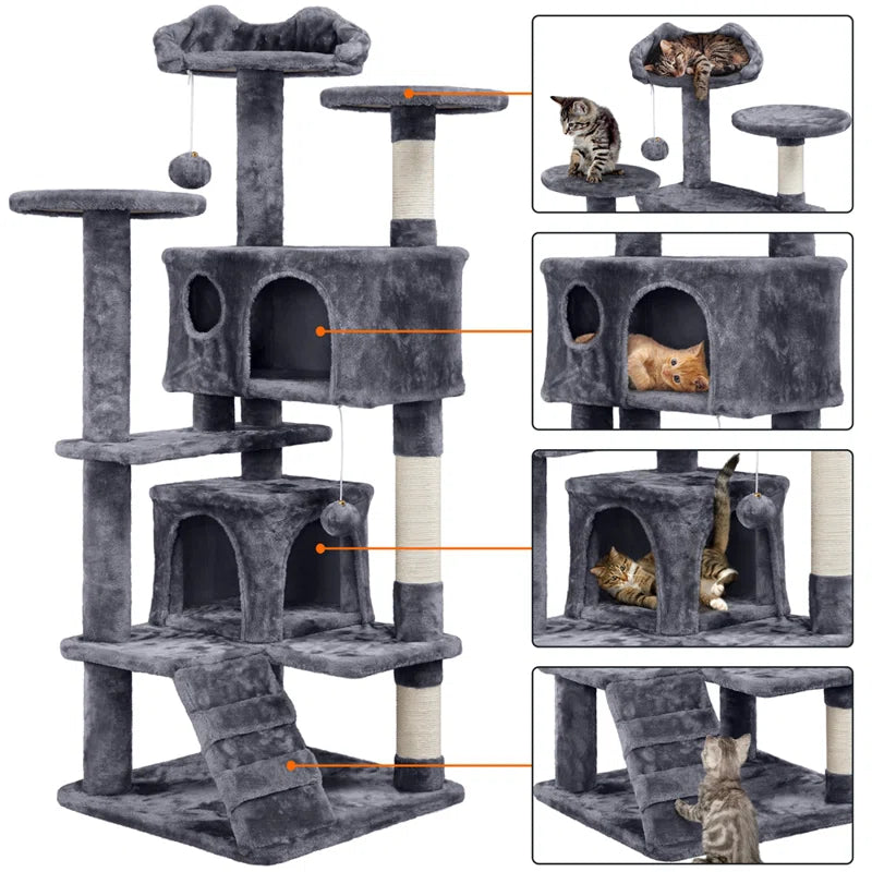 Dagenham Cat Tree Tower Condo Cat Furniture with Scratching Post for Kittens