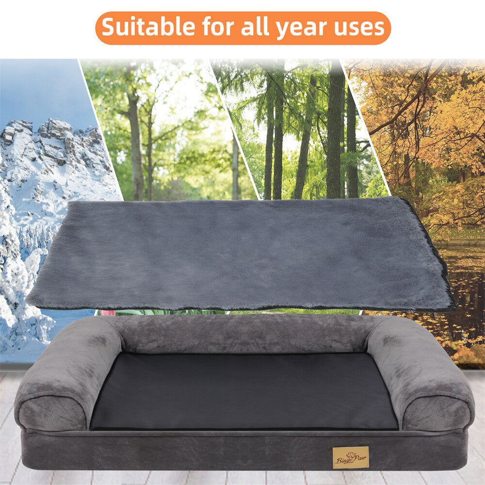 Memory Foam Dog Bed Durable Oxford Waterproof Orthopedic Medium to Large XXL Pet
