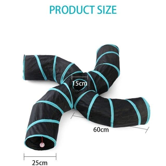 2/3/4/5 Holes Pet Cat Tunnel Toys Foldable Pet Cat Kitty Training Interactive Fun Toy For Cats Rabbit Animal Play Tunnel