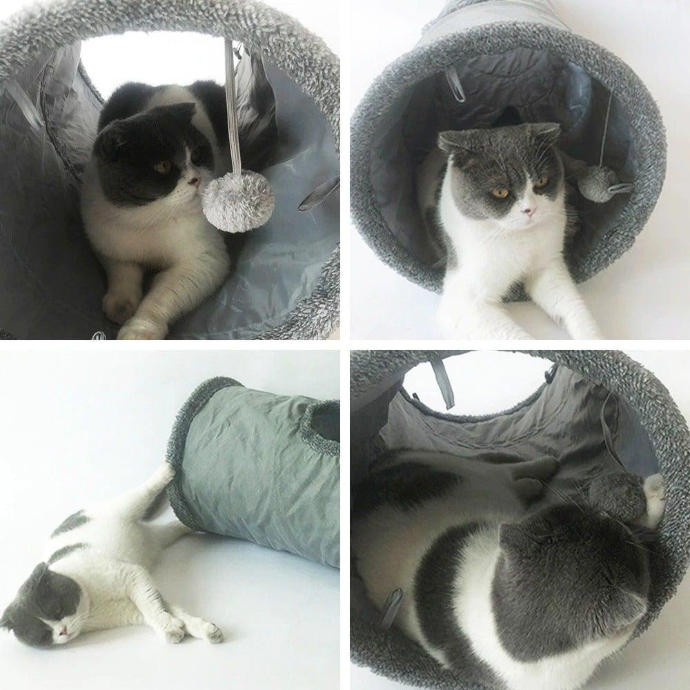 2/3/4/5 Holes Pet Cat Tunnel Toys Foldable Pet Cat Kitty Training Interactive Fun Toy For Cats Rabbit Animal Play Tunnel