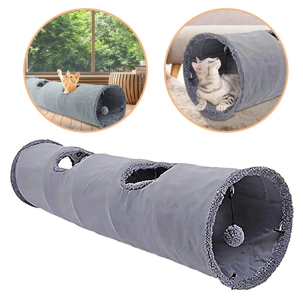 2/3/4/5 Holes Pet Cat Tunnel Toys Foldable Pet Cat Kitty Training Interactive Fun Toy For Cats Rabbit Animal Play Tunnel