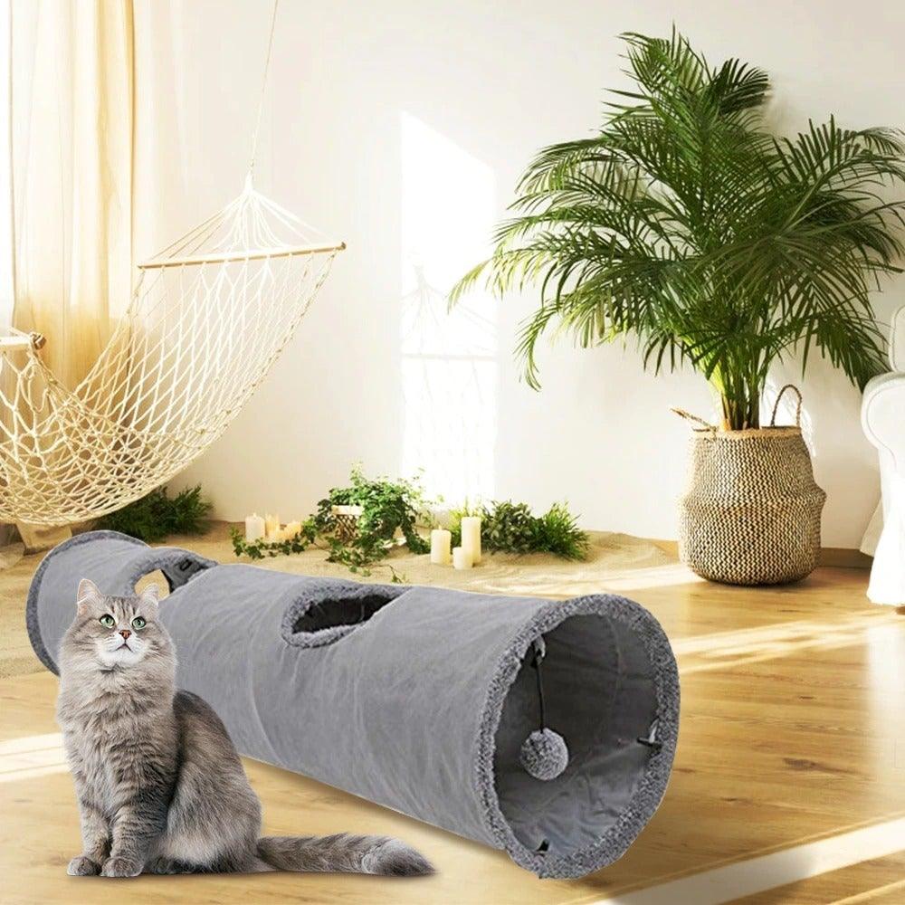2/3/4/5 Holes Pet Cat Tunnel Toys Foldable Pet Cat Kitty Training Interactive Fun Toy For Cats Rabbit Animal Play Tunnel