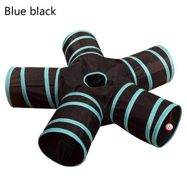 2/3/4/5 Holes Pet Cat Tunnel Toys Foldable Pet Cat Kitty Training Interactive Fun Toy For Cats Rabbit Animal Play Tunnel