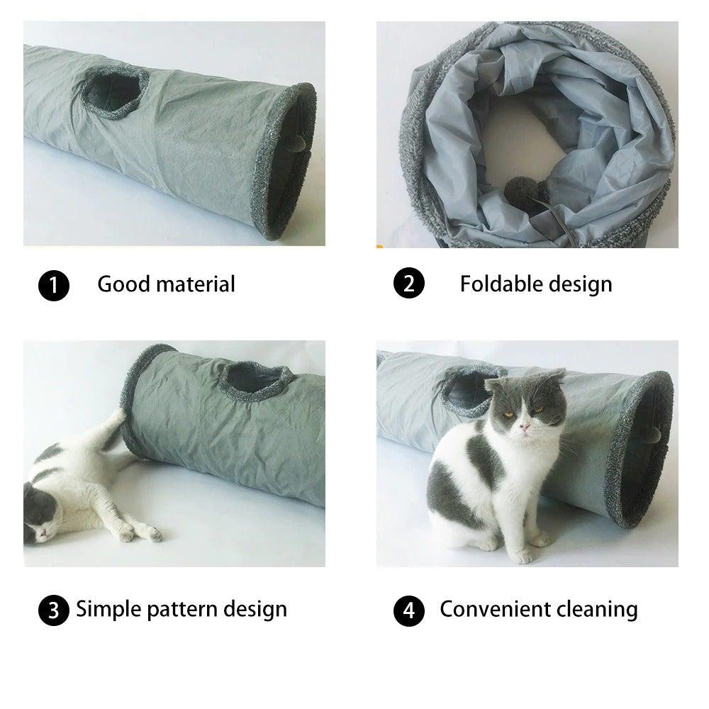 2/3/4/5 Holes Pet Cat Tunnel Toys Foldable Pet Cat Kitty Training Interactive Fun Toy For Cats Rabbit Animal Play Tunnel