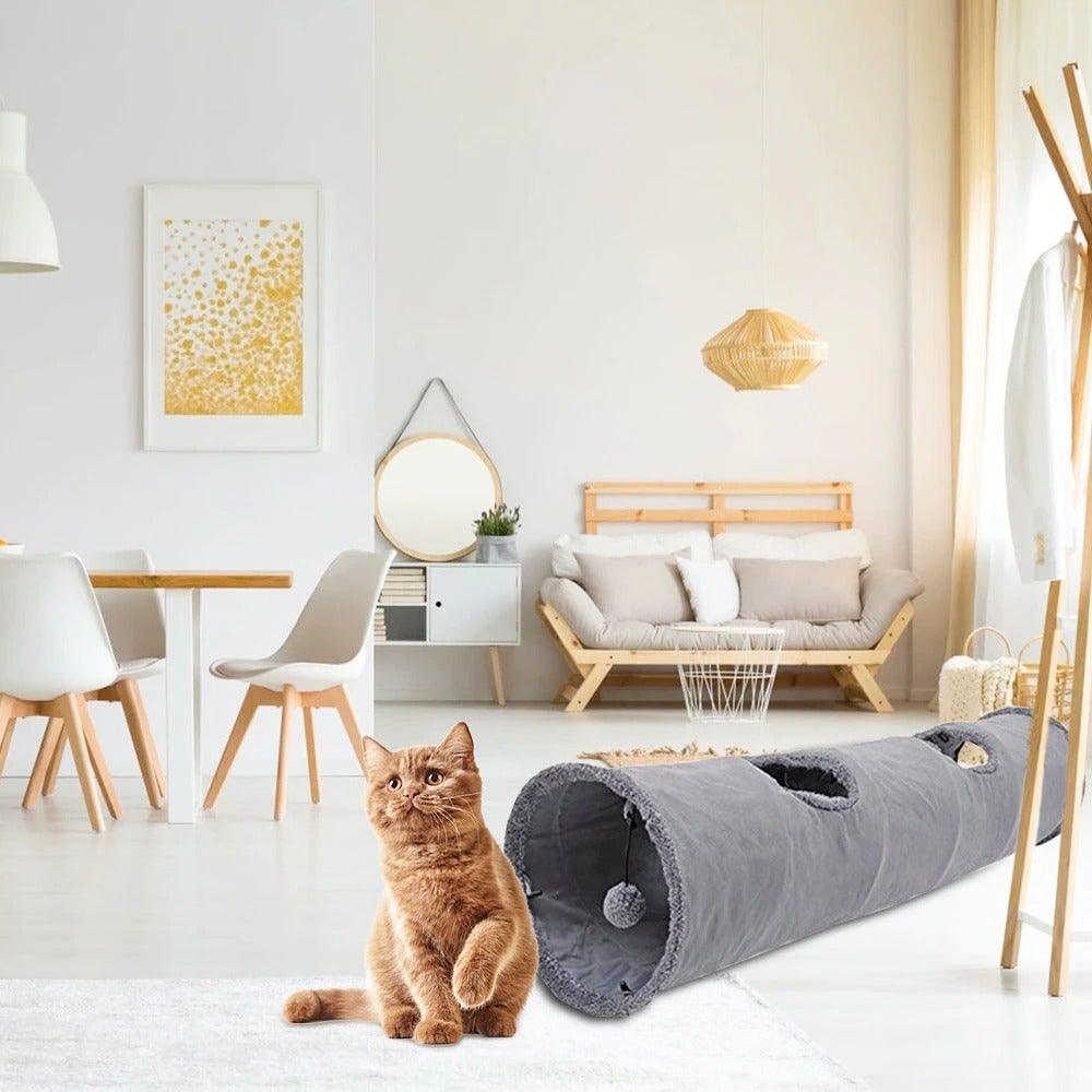 2/3/4/5 Holes Pet Cat Tunnel Toys Foldable Pet Cat Kitty Training Interactive Fun Toy For Cats Rabbit Animal Play Tunnel