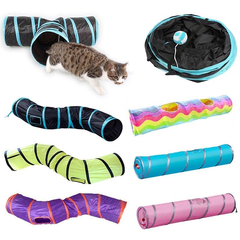 2/3/4/5 Holes Pet Cat Tunnel Toys Foldable Pet Cat Kitty Training Interactive Fun Toy For Cats Rabbit Animal Play Tunnel
