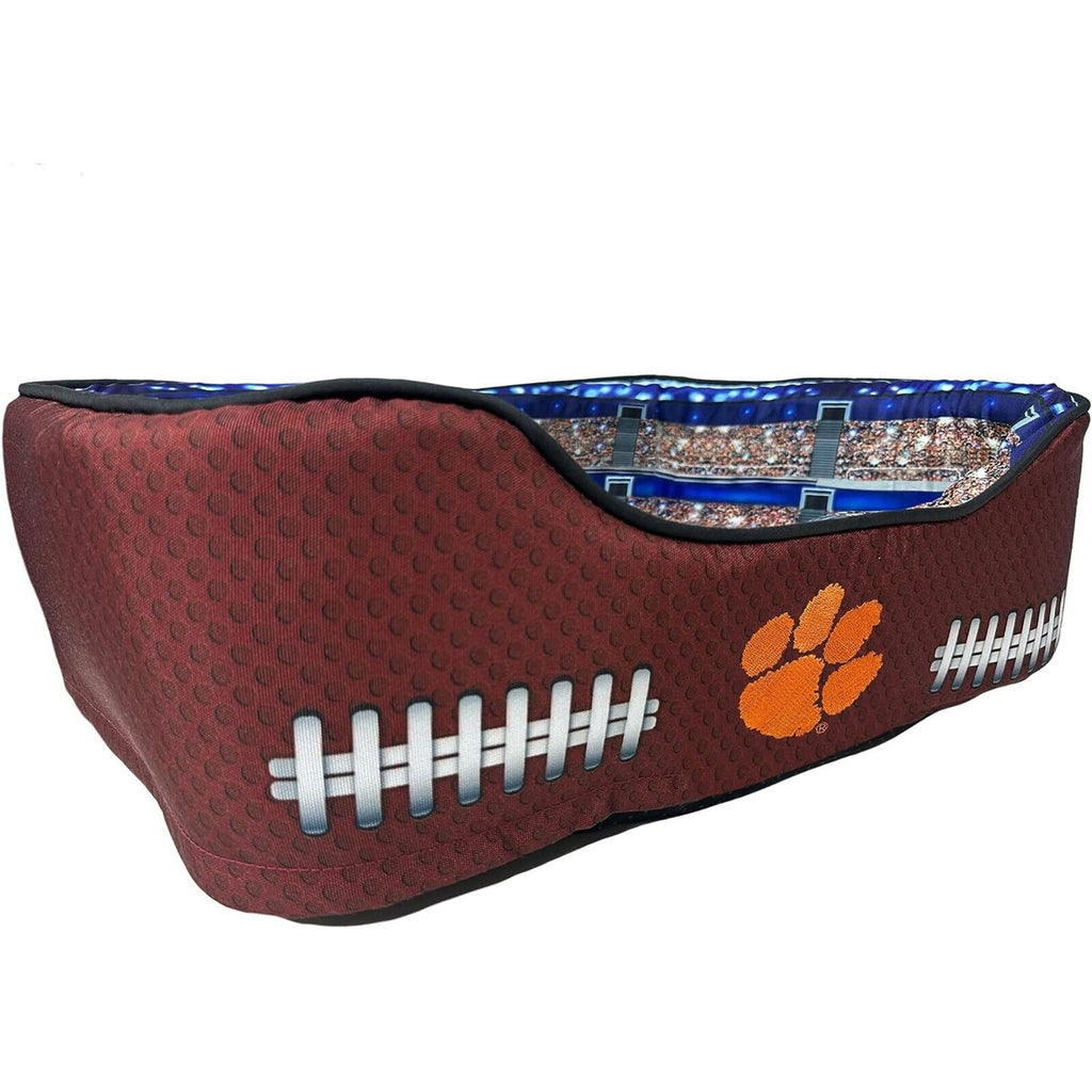Pets First NCAA Football Stadium Pillow Bed for Dogs & Cats Sporty Dog Bed