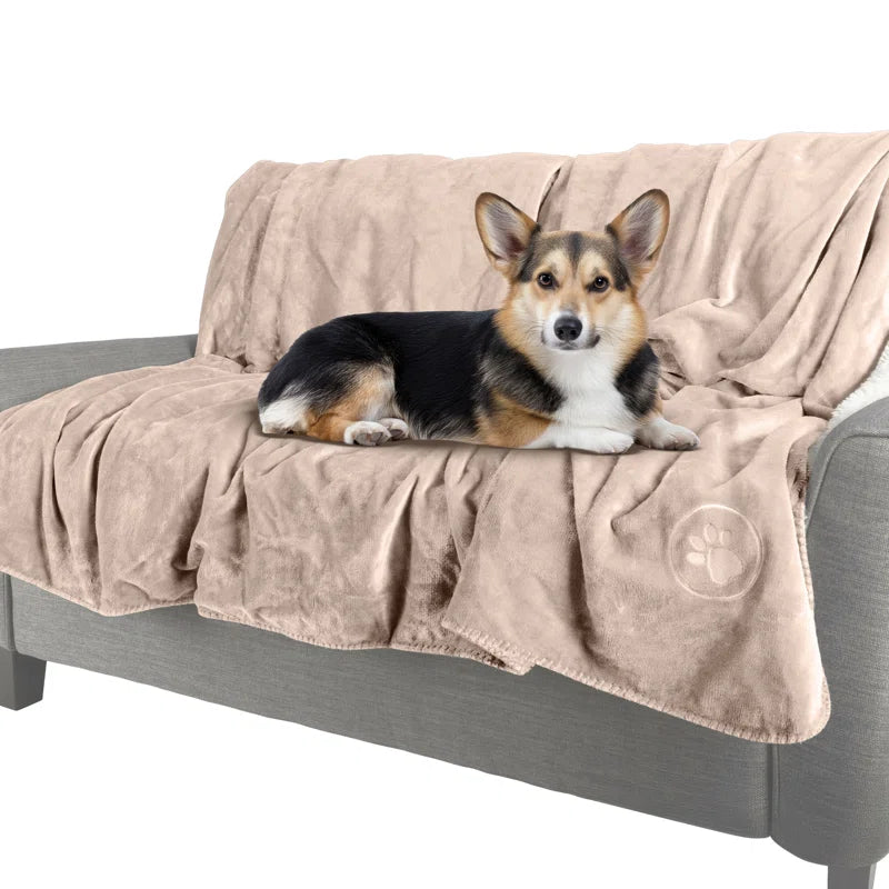 Waterproof Dog Blanket - 50X60 and 60X70 Reversible Sherpa Dog Blanket for Couch, Bed, or Car - Protects from Spills, Stains, or Pet Fur