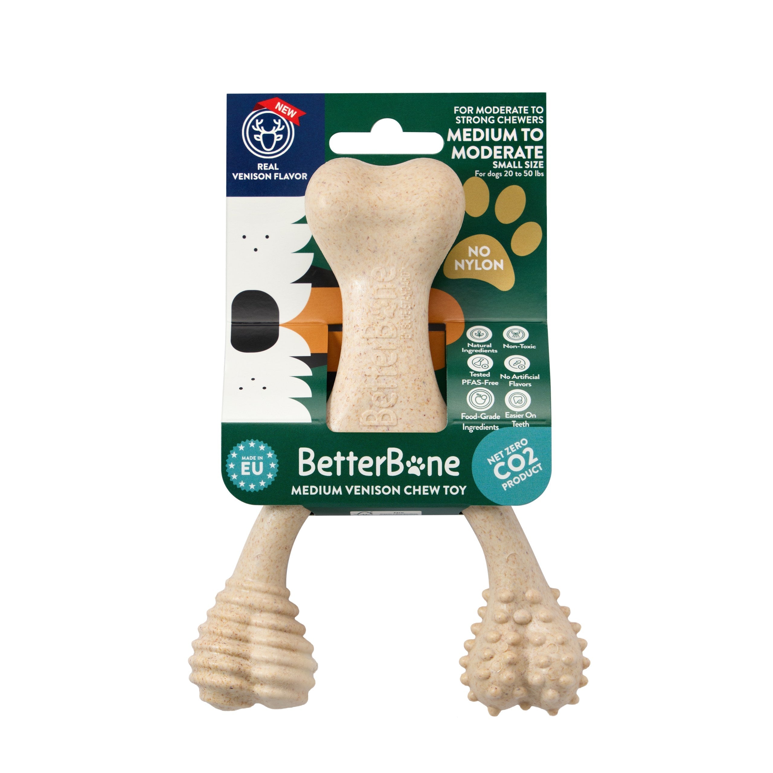 BetterBone MODERATE Durability CHEW TOY: Perfect Chew for Everyday Chewers | Naturally Derived Ingredients, Eco-Friendly, Non-Toxic