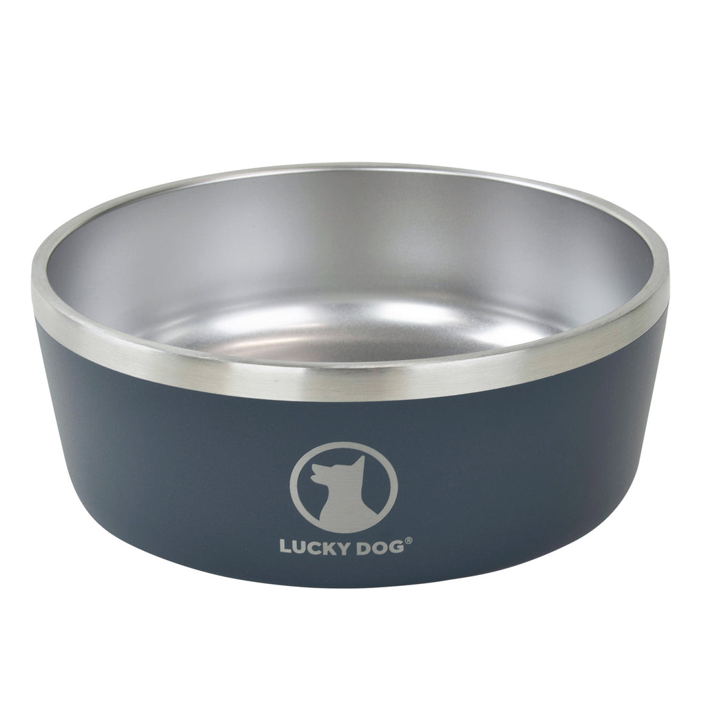 Lucky Dog Indulge 5, Double Wall 5 Cup Stainless Steel Dog Bowl, 2-Pack