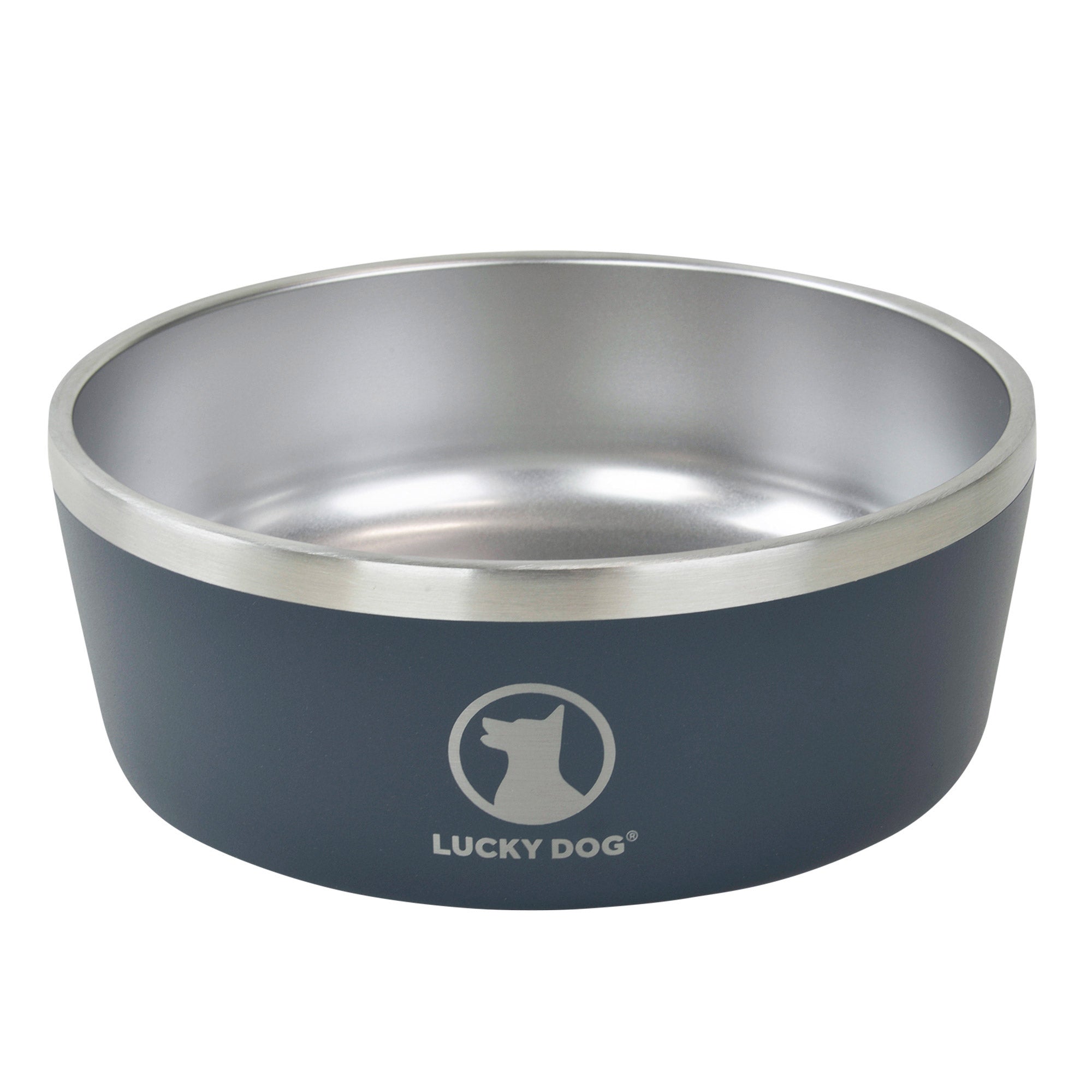 Lucky Dog Indulge 5, Double Wall 5 Cup Stainless Steel Dog Bowl, 2-Pack