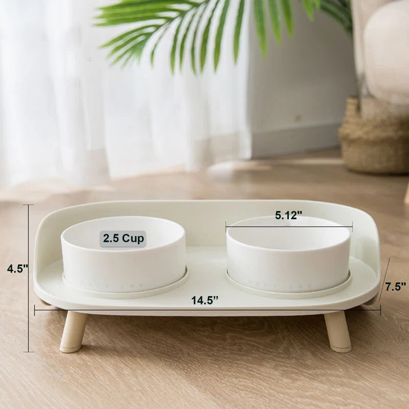 Azion Double Bowl Elevated Feeder
