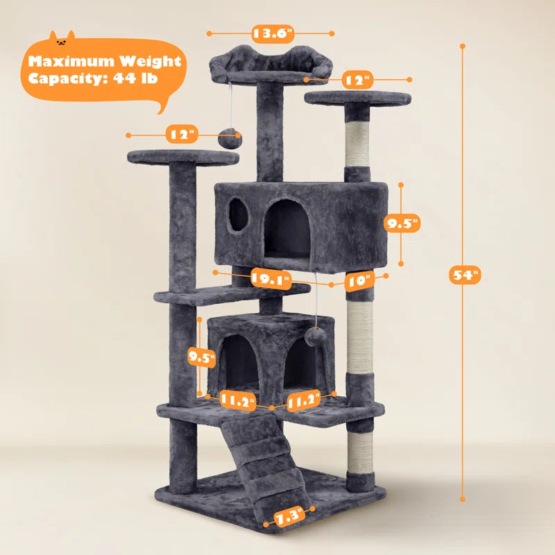 Dagenham Cat Tree Tower Condo Cat Furniture with Scratching Post for Kittens