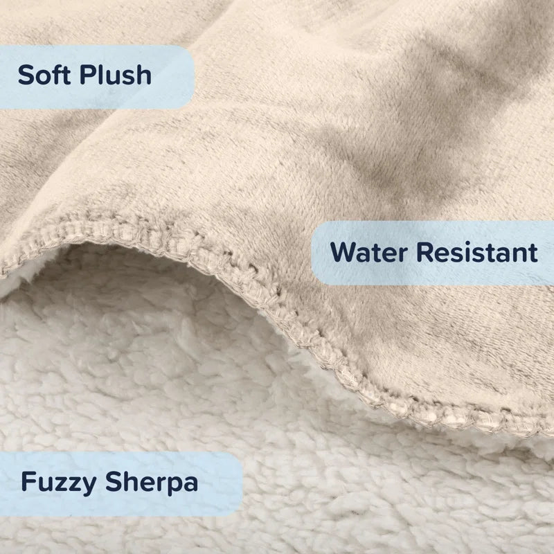 Waterproof Dog Blanket - 50X60 and 60X70 Reversible Sherpa Dog Blanket for Couch, Bed, or Car - Protects from Spills, Stains, or Pet Fur