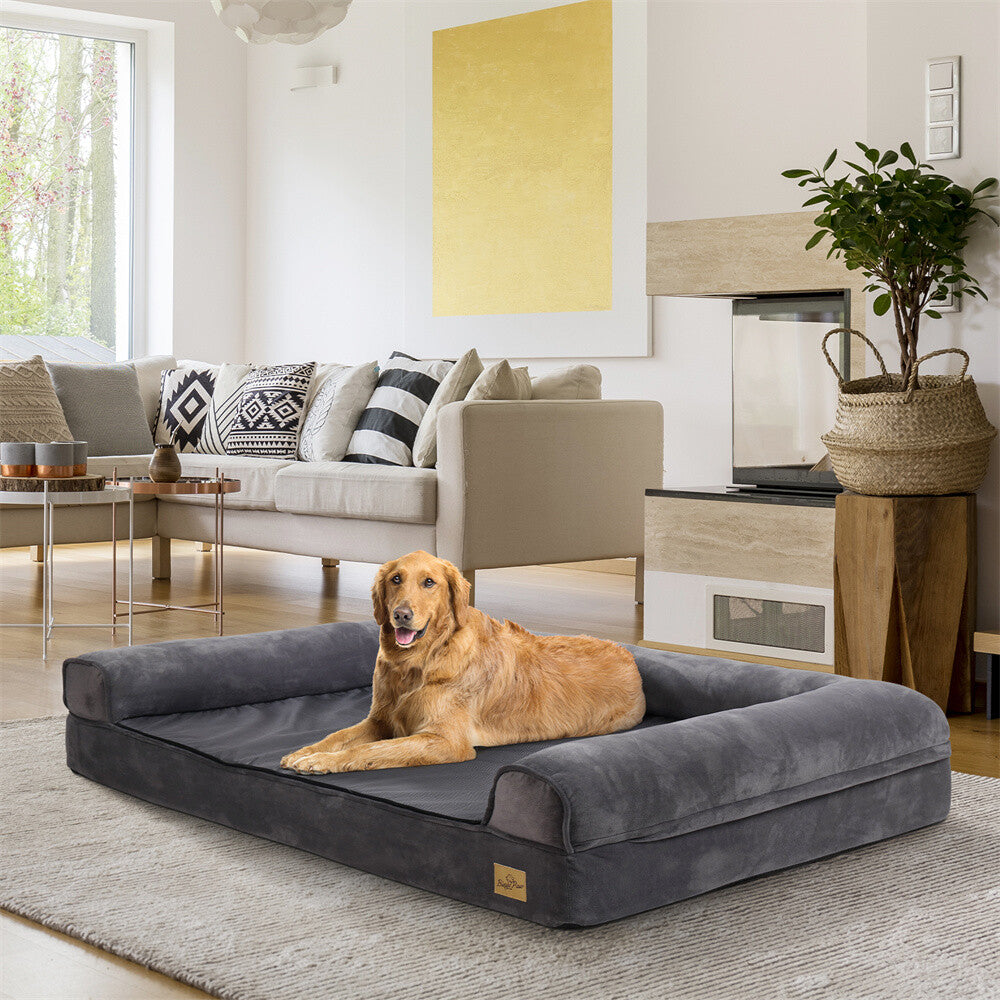 Memory Foam Dog Bed Durable Oxford Waterproof Orthopedic Medium to Large XXL Pet