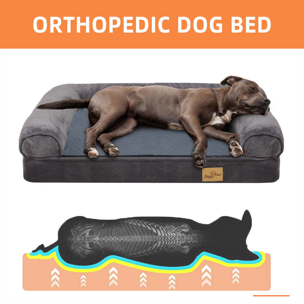Memory Foam Dog Bed Durable Oxford Waterproof Orthopedic Medium to Large XXL Pet