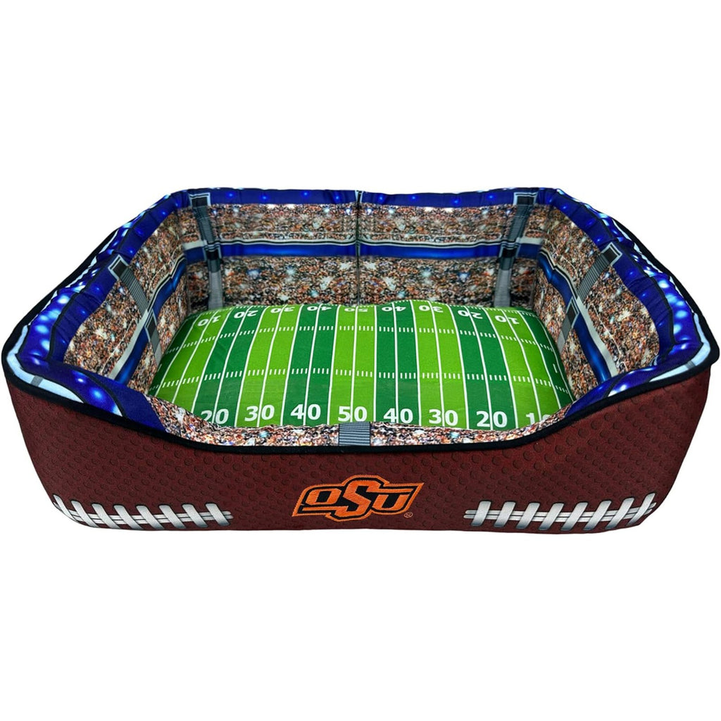 Pets First NCAA Football Stadium Pillow Bed for Dogs & Cats Sporty Dog Bed