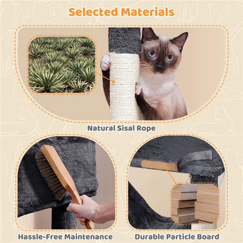 Multiple Level Cat Tree with Scratching Posts