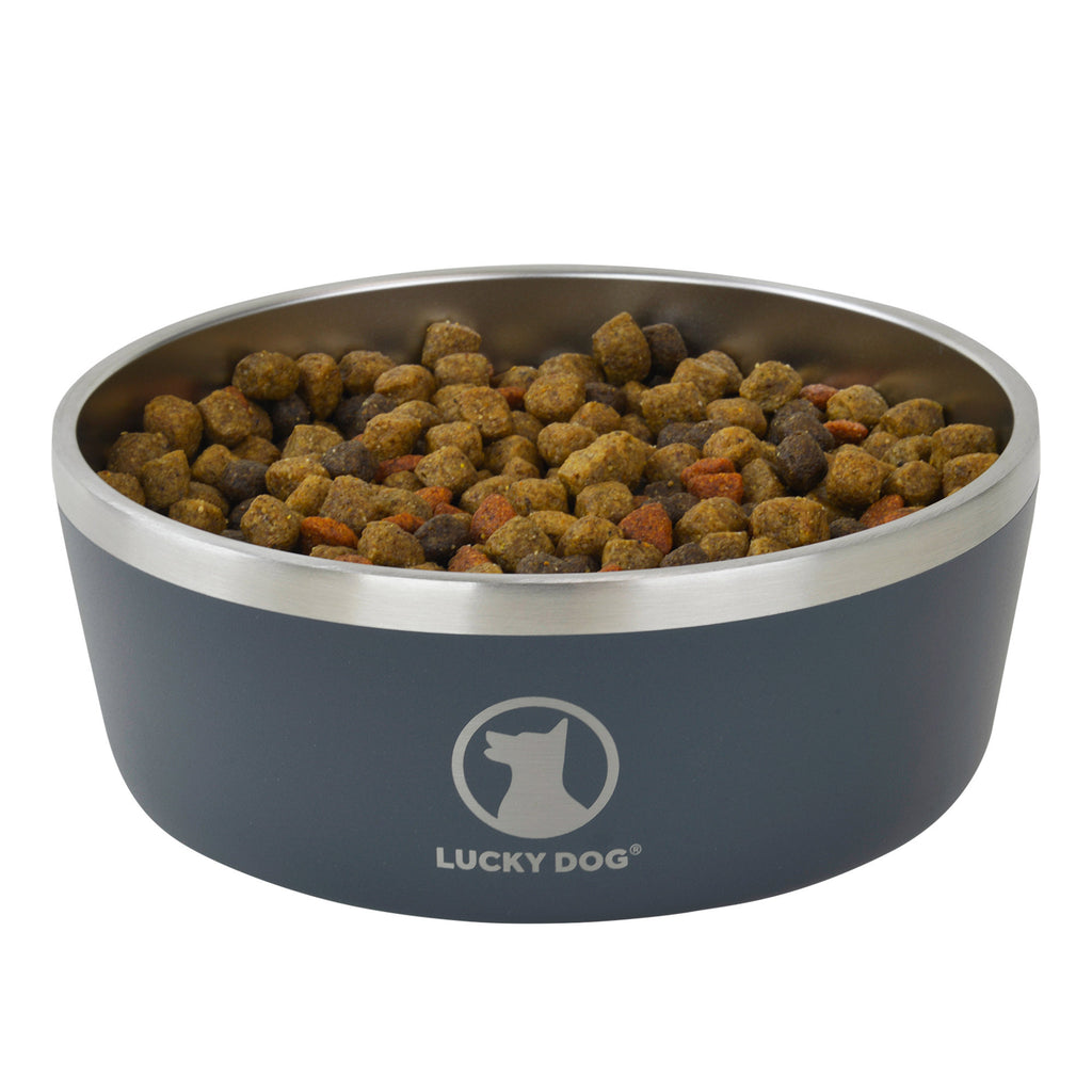 Lucky Dog Indulge 5, Double Wall 5 Cup Stainless Steel Dog Bowl, 2-Pack
