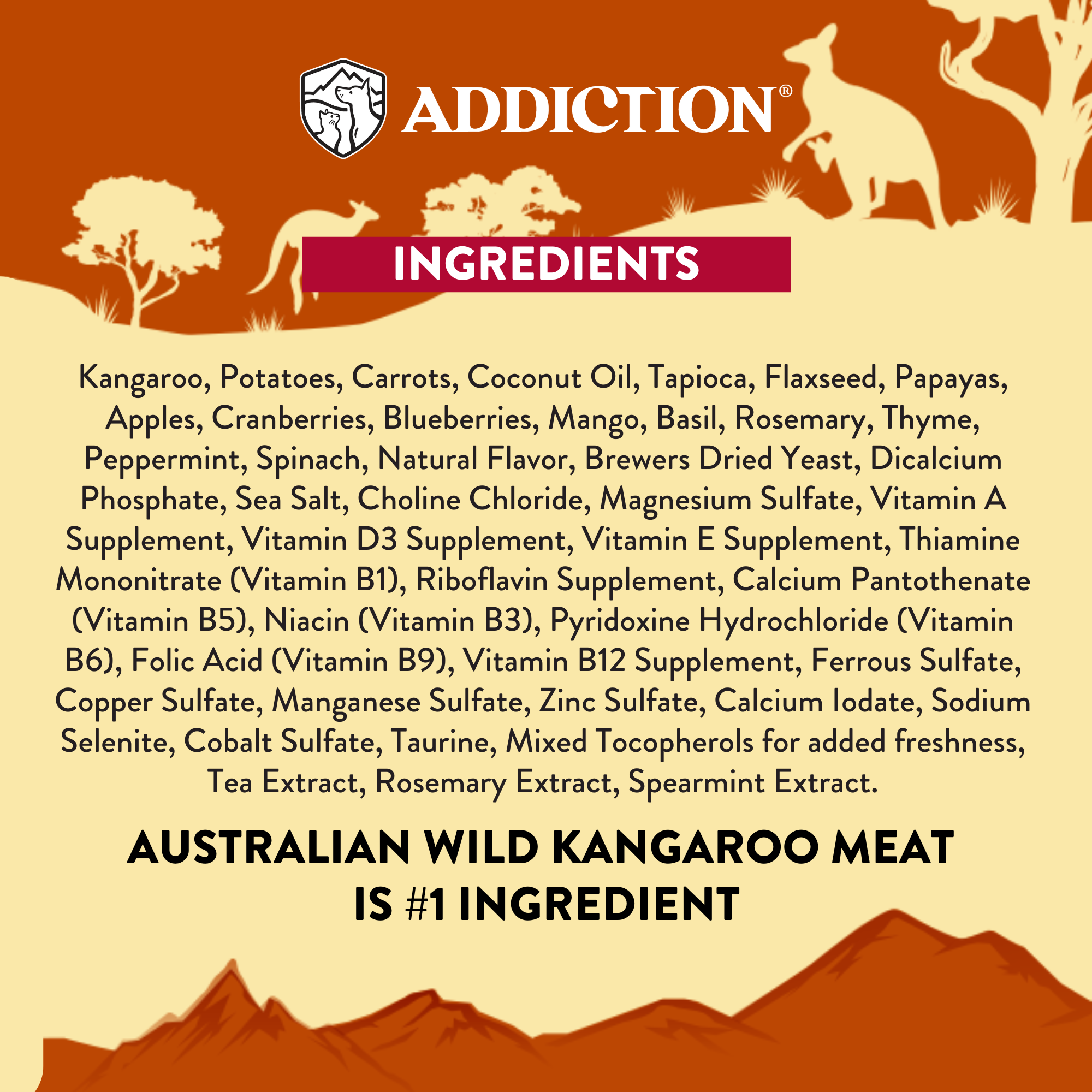 Addiction Kangaroo Air-Dried Dog Food & Treats Duo