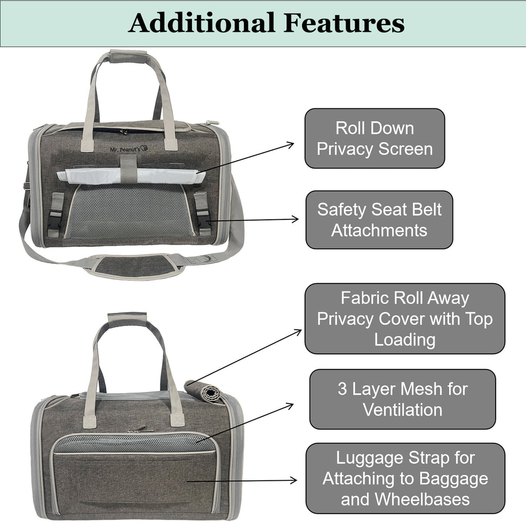 Mr. Peanut's Gold Series Standard Size Airline Compliant Expandable Pet Carrier V3.0