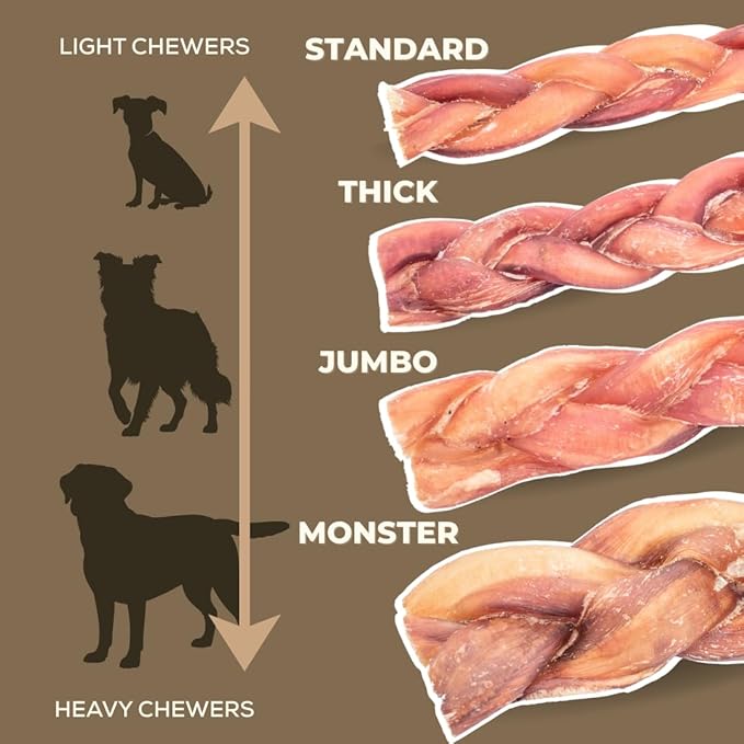 6 Inch Monster Braided Bully Stick