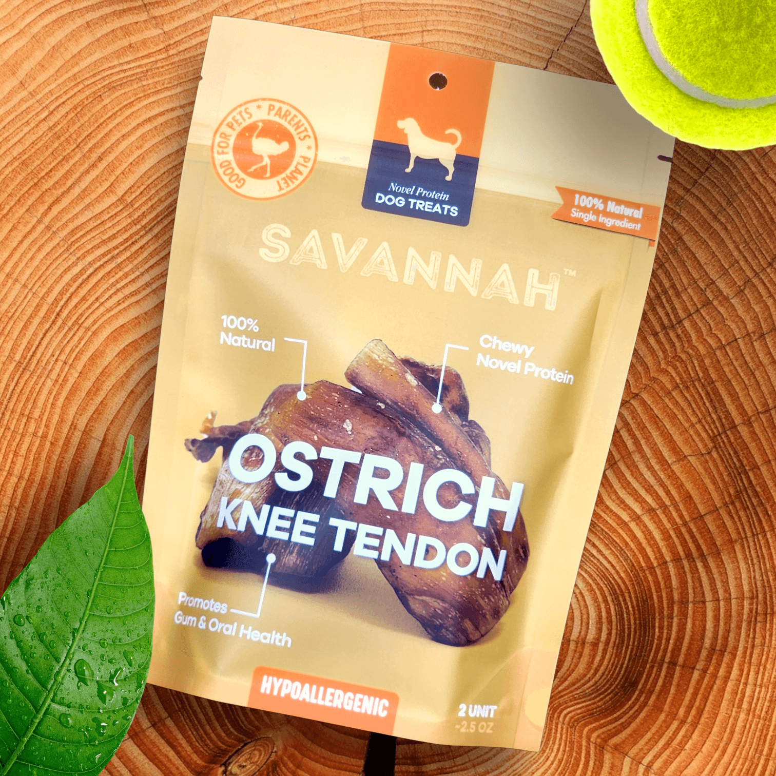 Light Chewer Large Box — 12 Ostrich Treats for Gentle Chewers