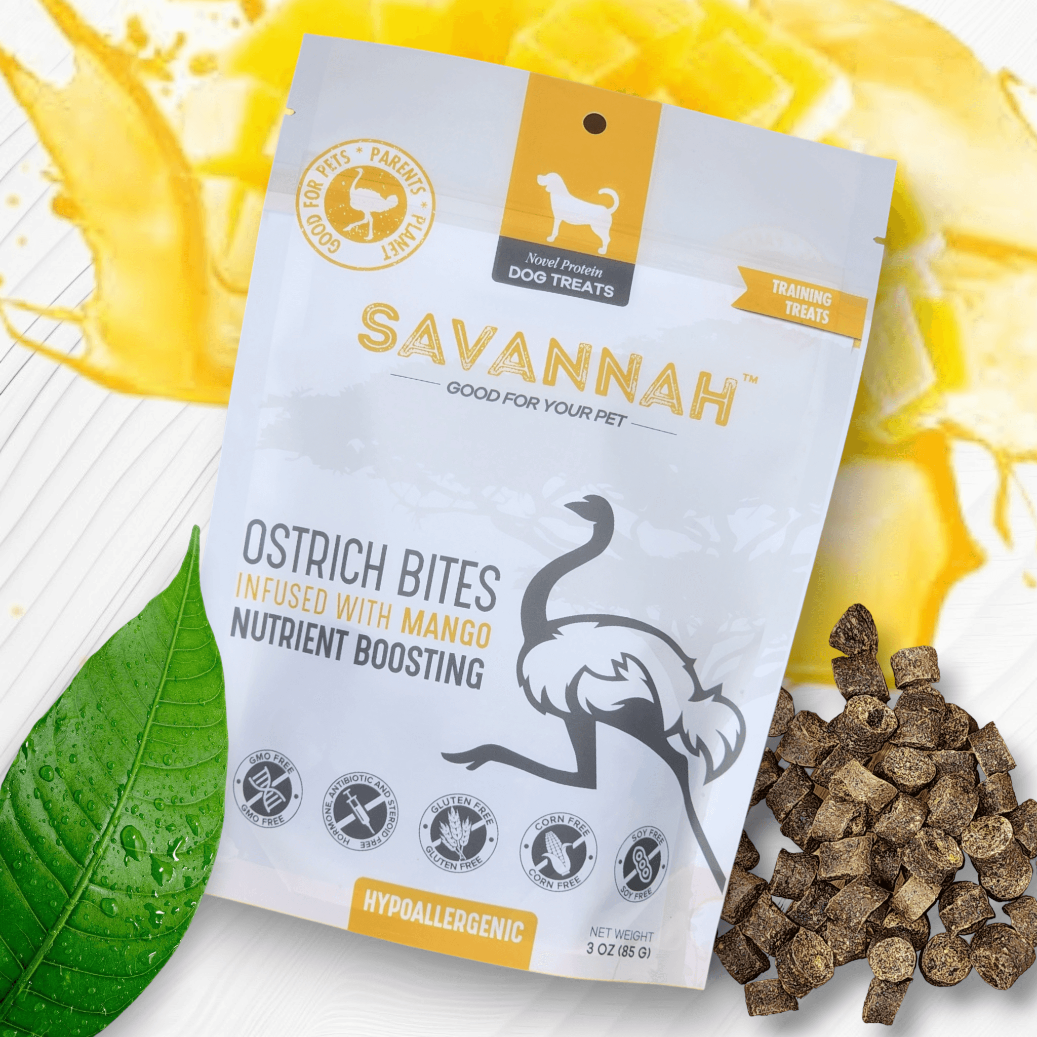 Light Chewer Large Box — 12 Ostrich Treats for Gentle Chewers