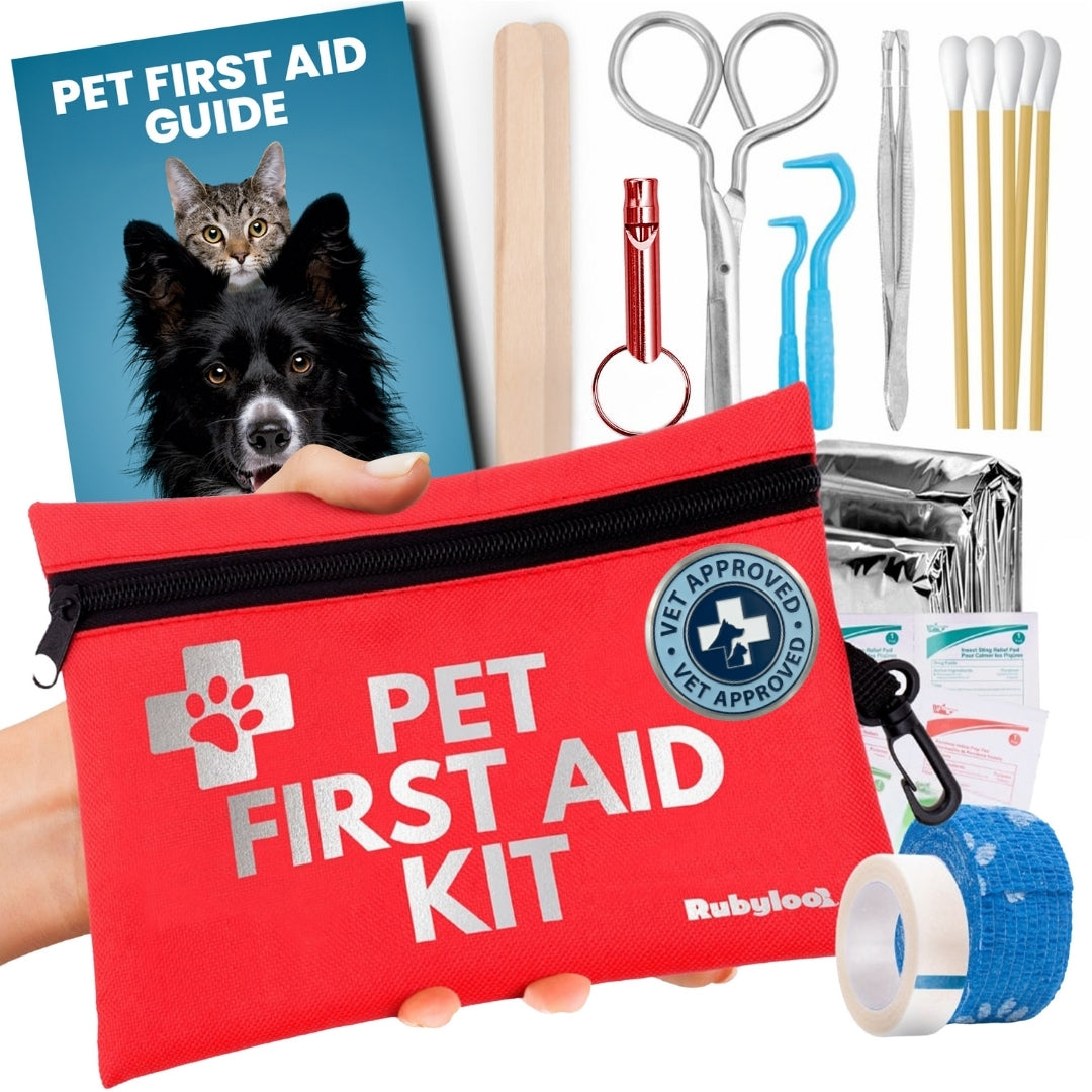 Pet First Aid Kit for Dogs & Cats with Vet-Approved Essentials