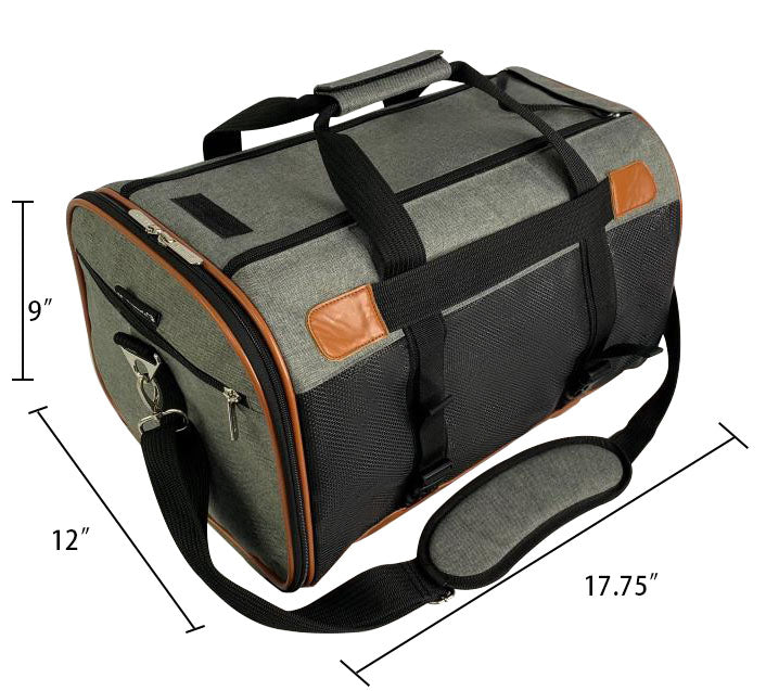 Mr. Peanut's Rhodium Series Mini Size Soft Sided Pet Carrier - Note Sizing in Description