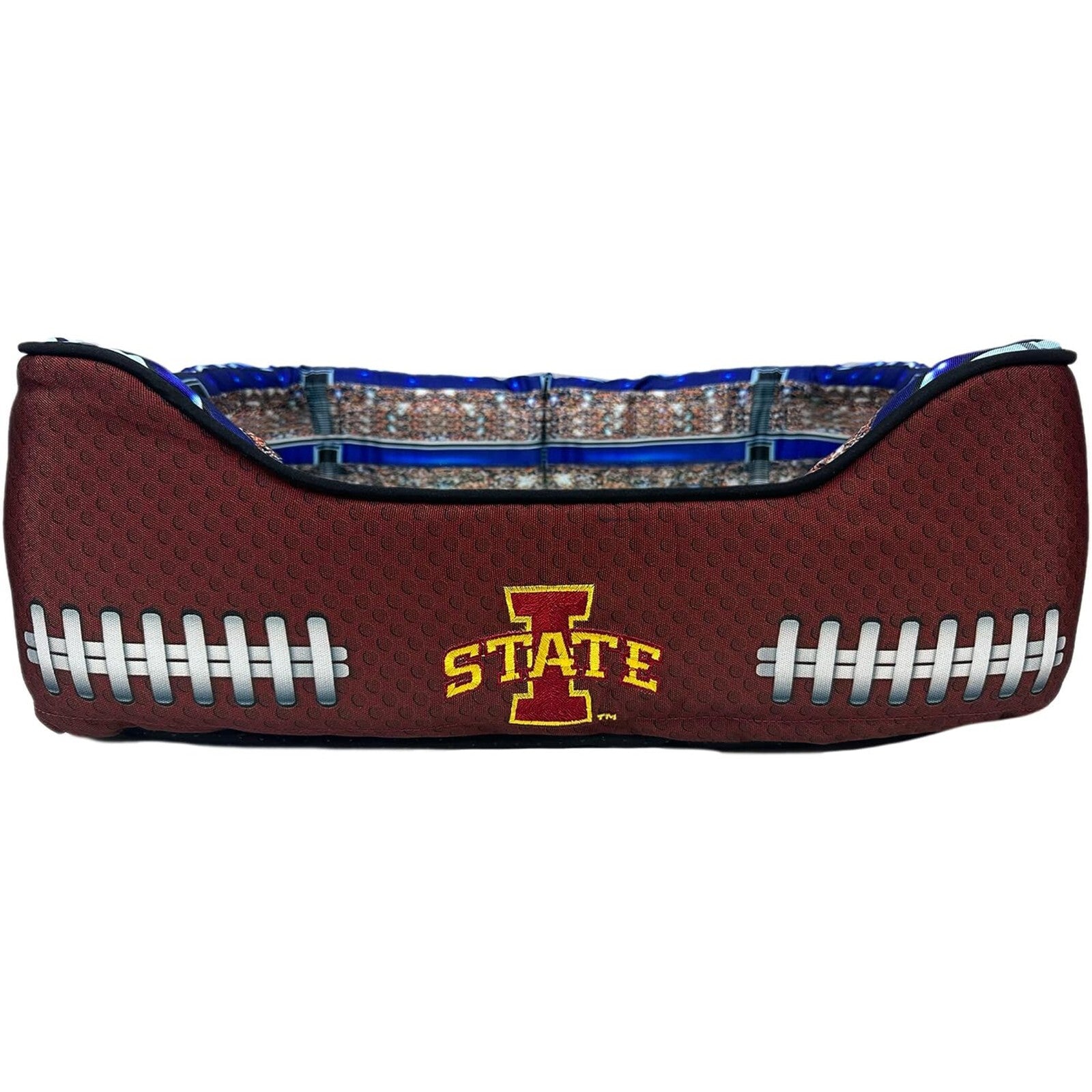 Pets First NCAA Football Stadium Pillow Bed for Dogs & Cats Sporty Dog Bed
