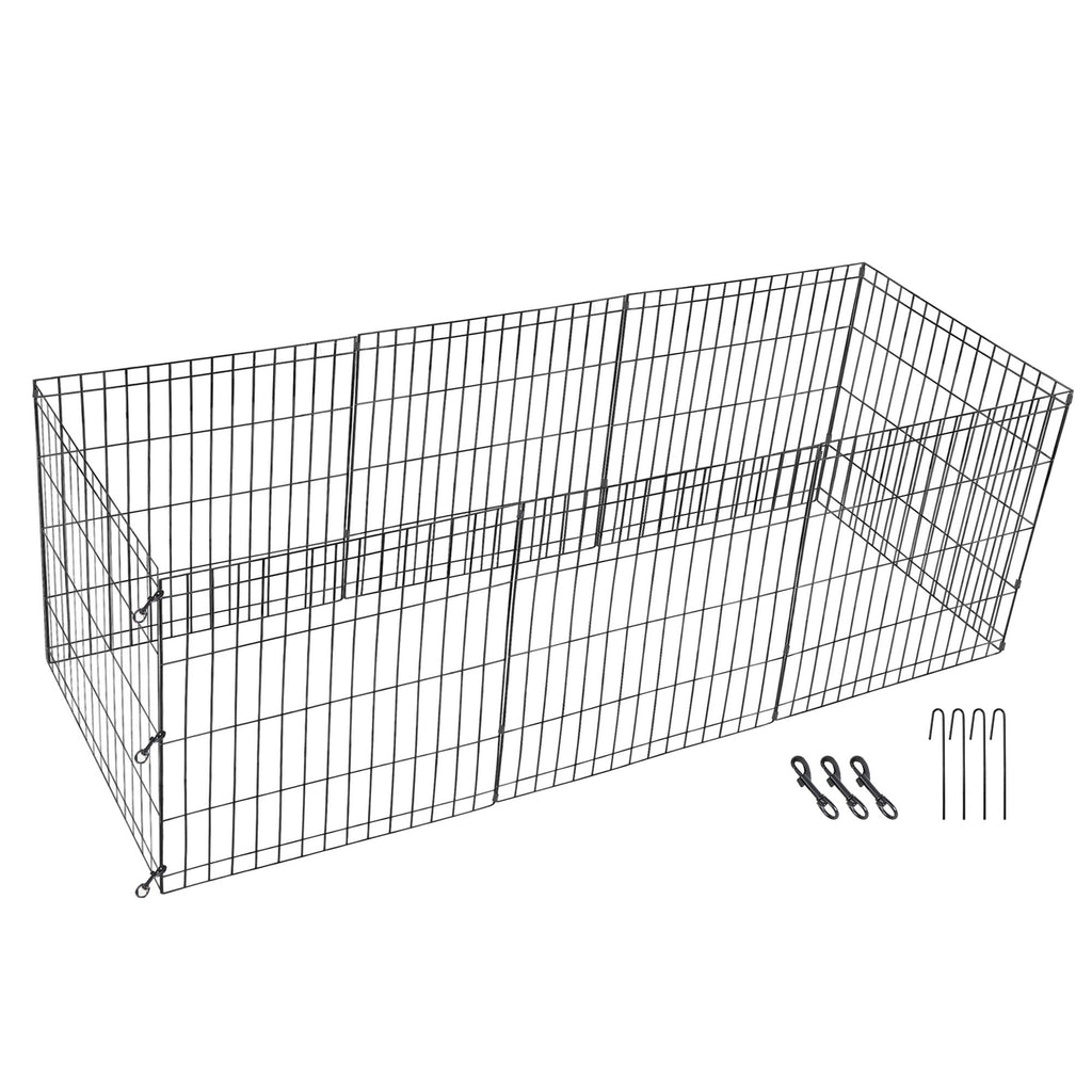 24 Inch Dog Playpen 8 Panels Tall Large Crate Fence Pet Puppy Pen Exercise Cage
