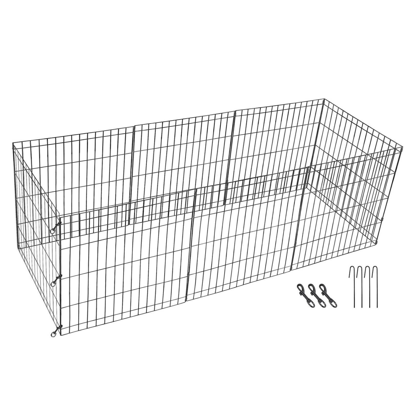 24 Inch Dog Playpen 8 Panels Tall Large Crate Fence Pet Puppy Pen Exercise Cage