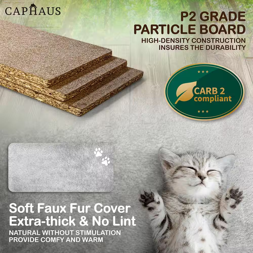 58 In. Light Grey Cat Tower for Indoor Cats, Multi-Level Cat Activity Tree with Scratching Posts, Basket, Cave Condo