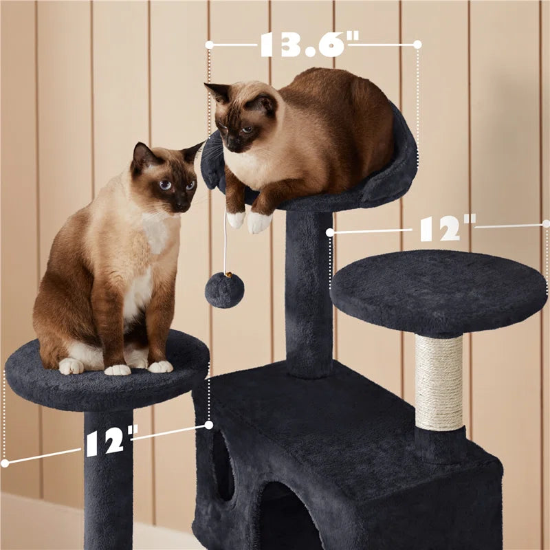 Dagenham Cat Tree Tower Condo Cat Furniture with Scratching Post for Kittens