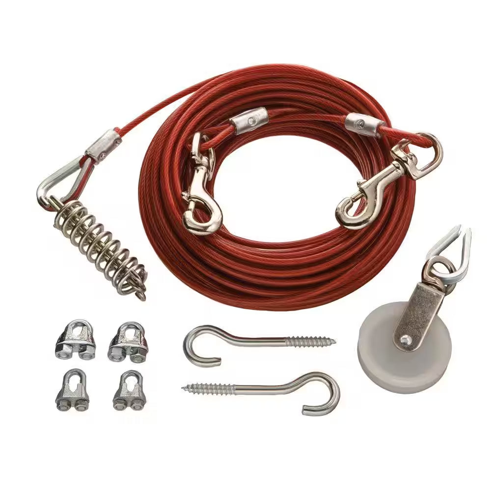 1/8 In. X 75 Ft. Galvanized Dog Run Cable Exerciser Kit