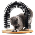 Comfortable Arch Cats Massager Pet Cat Itching Grooming Supplies Round Fleece Base Kitten Toy Scratching Device Brush For