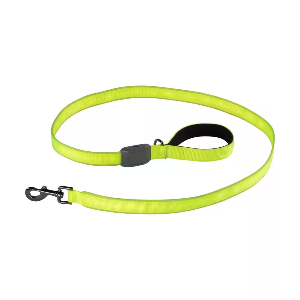 Nitedog Rechargeable LED Leash - Lime/Green LED