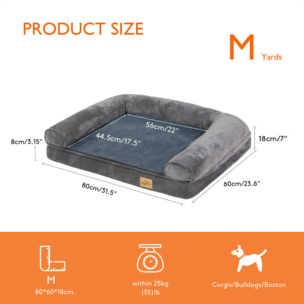Memory Foam Dog Bed Durable Oxford Waterproof Orthopedic Medium to Large XXL Pet