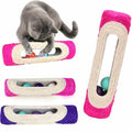Pet Cat Rolling Sisal Scratching Post Trapped With 3 Ball Training Novely Toy